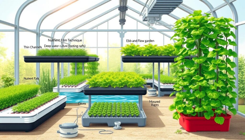 hydroponic system types