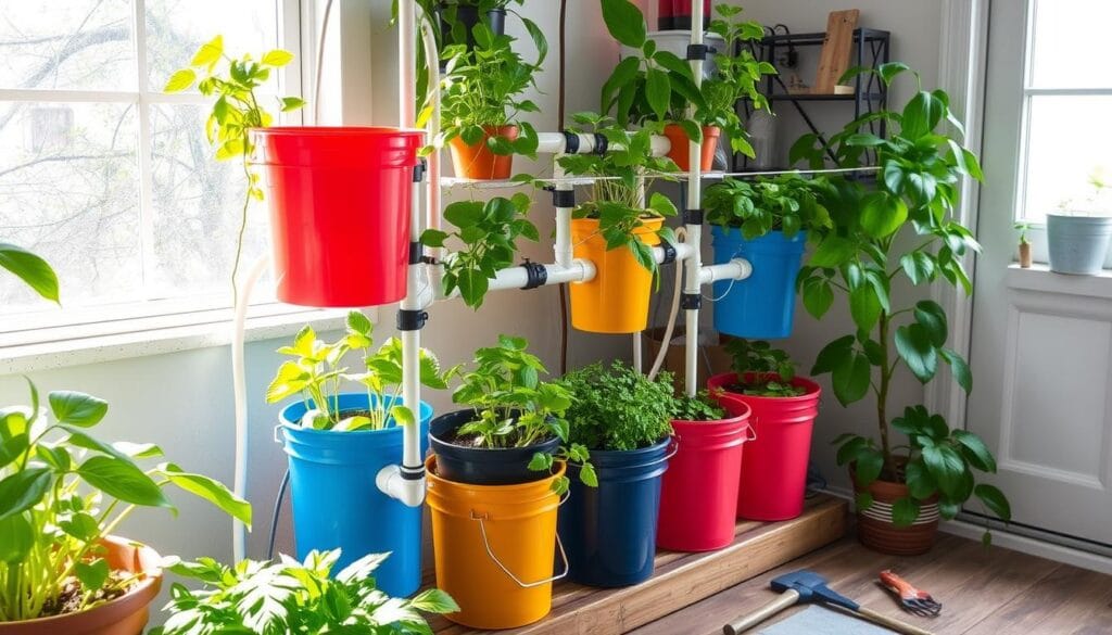 Dutch bucket hydroponics