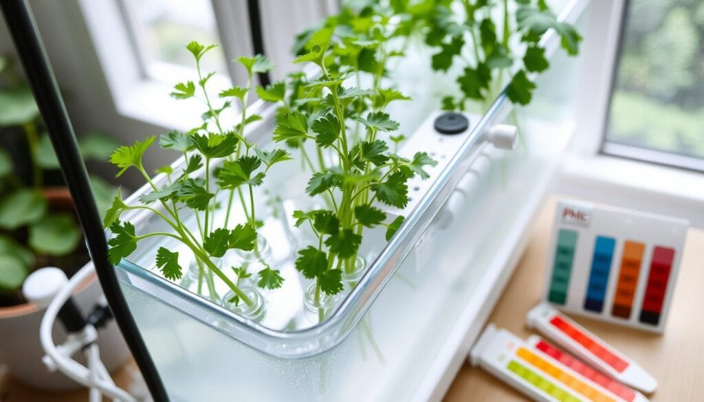 Hydroponic Cilantro Water Quality Management