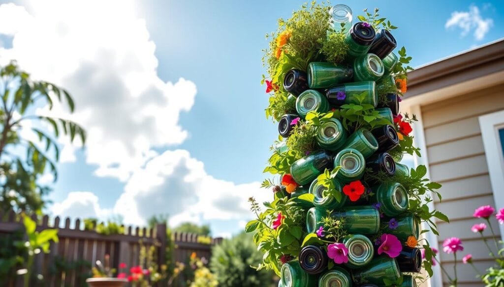 Plastic Bottle Tower Garden