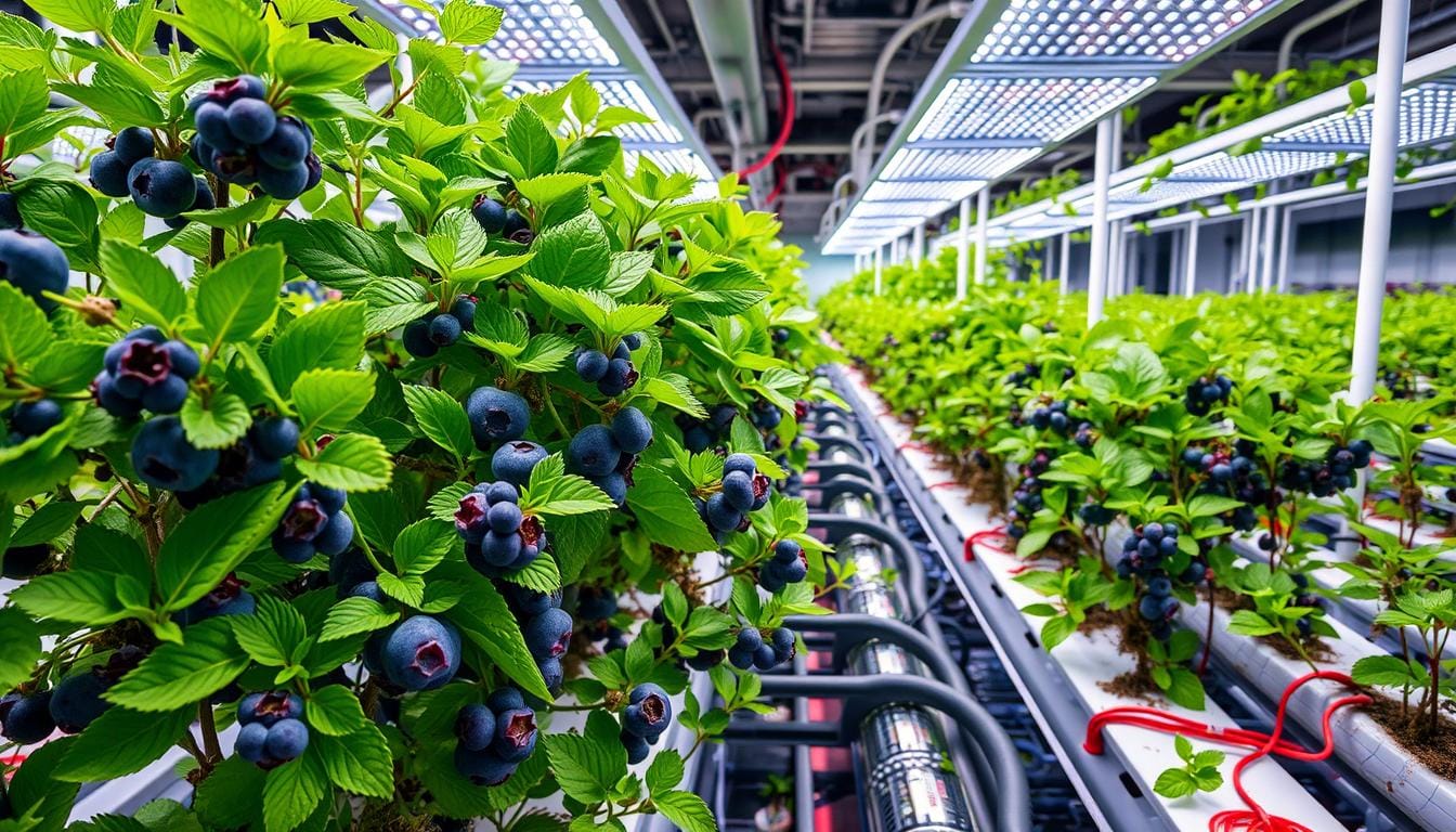 grow blueberries in a hydroponic setup