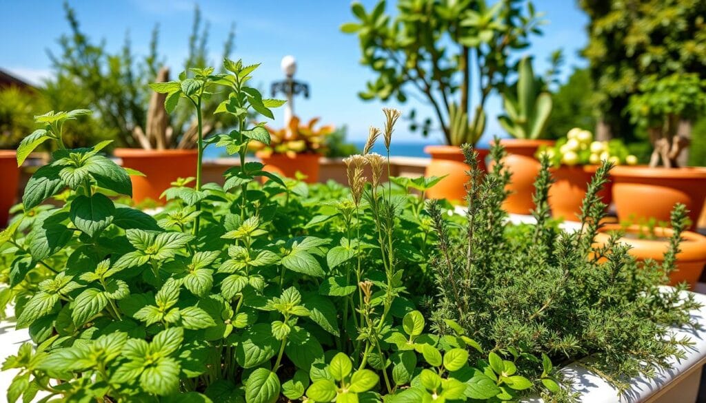 hydroponic Mediterranean herbs