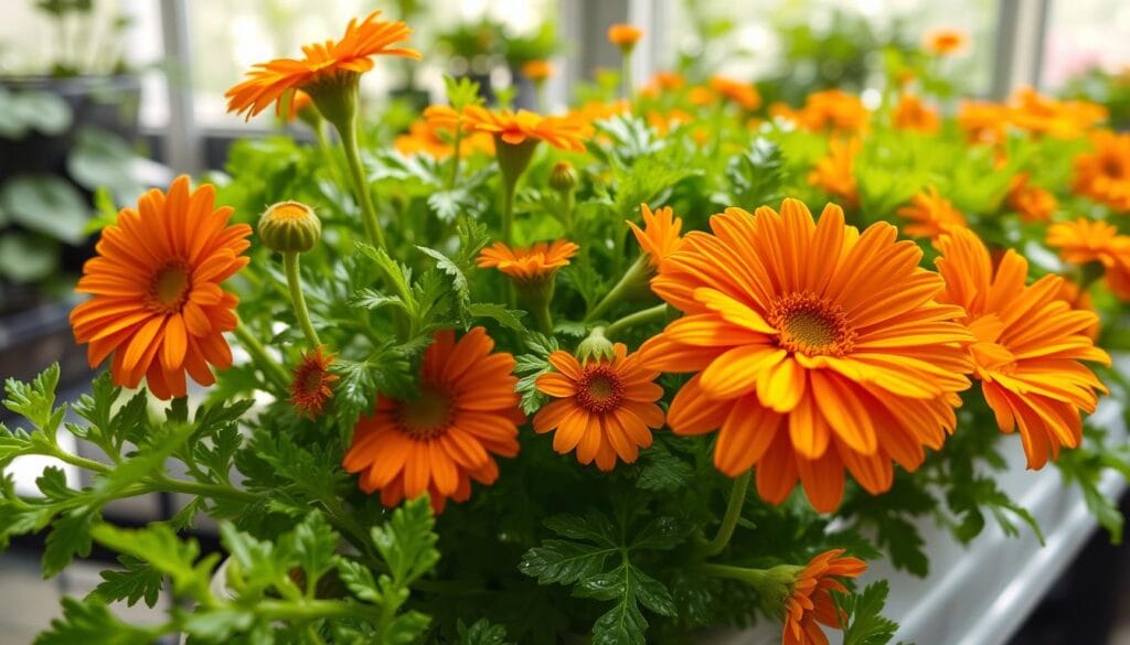 Harvesting Hydroponic Calendula