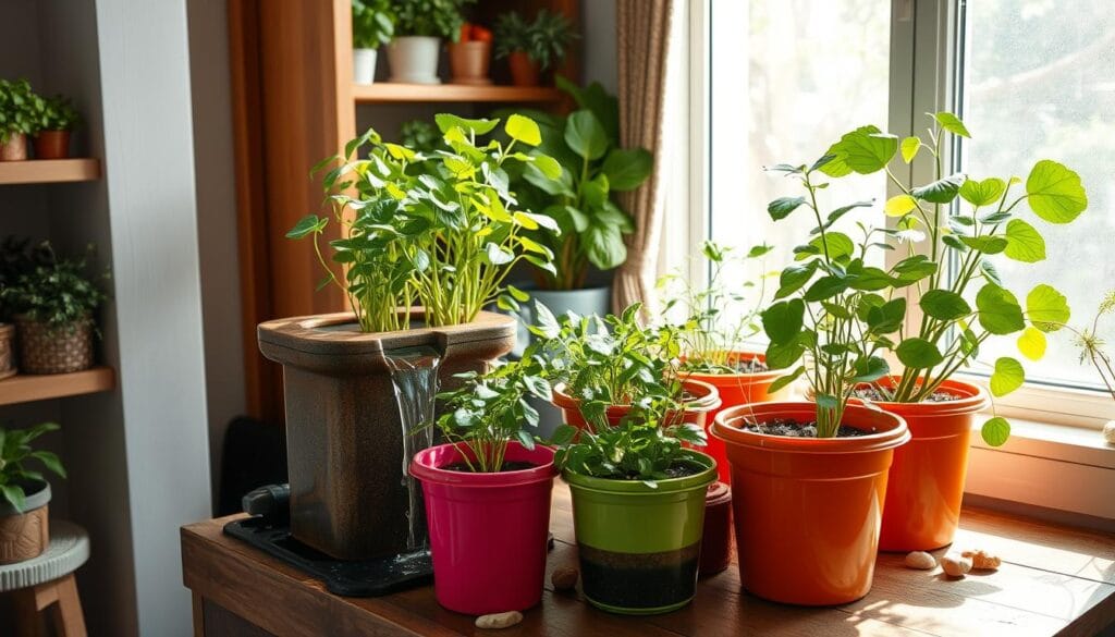 indoor gardening setup